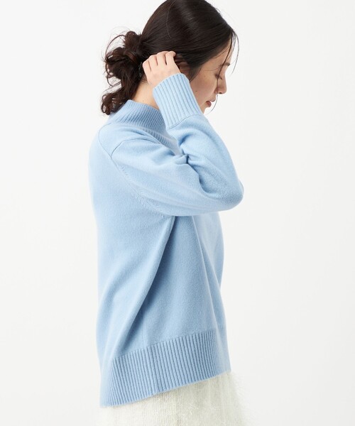 NOLLEY’S(ノーリーズ)の「カシミヤブレンドハイネックプルオーバー(ニット/セーター・レディース・イエロー/ピンク/サックスブルー/ライトグレー・38)」の13枚目の写真