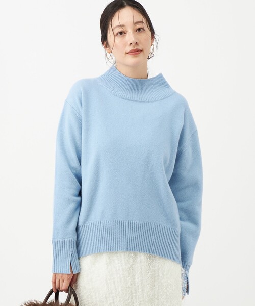 NOLLEY’S(ノーリーズ)の「カシミヤブレンドハイネックプルオーバー(ニット/セーター・レディース・イエロー/ピンク/サックスブルー/ライトグレー・38)」の16枚目の写真
