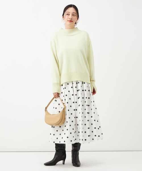 NOLLEY’S(ノーリーズ)の「カシミヤブレンドハイネックプルオーバー(ニット/セーター・レディース・イエロー/ピンク/サックスブルー/ライトグレー・38)」の19枚目の写真