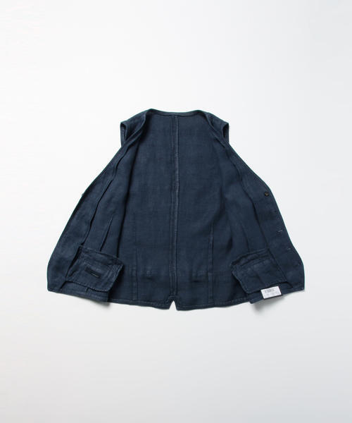 LARDINI（ラルディーニ）の「LARDINI / "PANAMA" シャドーチェック ジレ（ベスト・メンズ・ネイビー・44/48/46）」の6枚目の写真