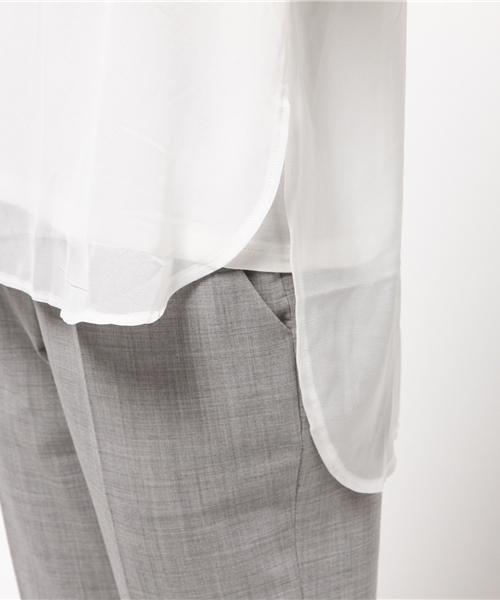 MOUSSY(マウジー)の「V/N CIFFON COMBI TOPS(Tシャツ/カットソー・レディース・ホワイト/ピンク/ブラック・FREE)」の9枚目の写真