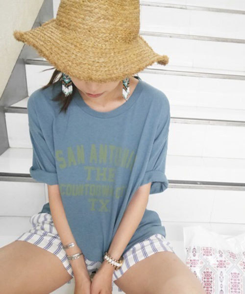 Ungrid（アングリッド）の「【Casual】SAN ANTONIOプリントTシャツ（Tシャツ/カットソー・レディース・ブルー/レッド/オフホワイト・FREE）」の3枚目の写真