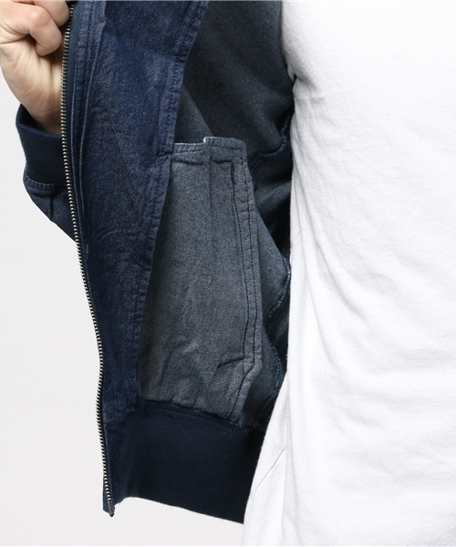 HVC（エイチブイシー）の「HVC / ﾃﾞﾆﾑMA-1			（MA-1・メンズ・ネイビー・L/M）」の6枚目の写真