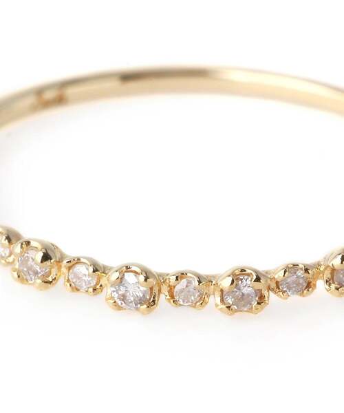 SIENA ROSE（シエナロゼ）の「ハーフエタニティリング[0.01ct]（リング・レディース・イエローゴールド・9号/11号/7号/13号）」の2枚目の写真