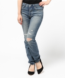 HYSTERIC GLAMOUR | USEDダメージ加工デニム テーパードスリムPT(デニムパンツ)