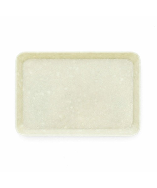HIGHTIDE(ハイタイド)の「Marbled Melamine Desk Tray マーブル メラミン デスクトレイ(M)(収納グッズ)」|アイボリー