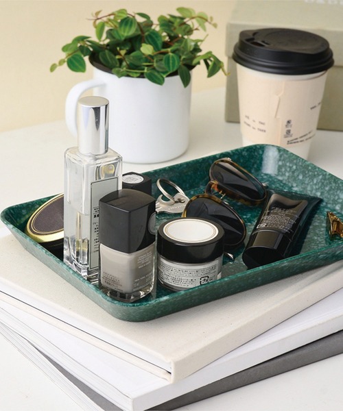 Marbled Melamine Desk Tray マーブル メラミン デスクトレイ トレー