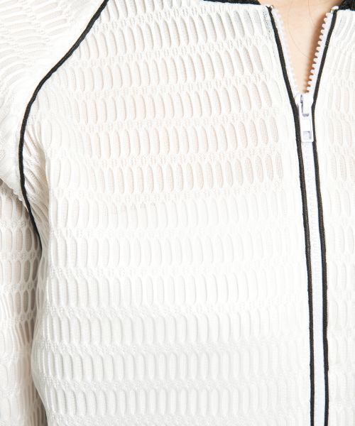 MILLION CARATS（ミリオンカラッツ）の「メッシュブルゾン[SPORTS/スポーツ]【2017SPRING】（ブルゾン・レディース・オフホワイト/ブラック・FREE）」の8枚目の写真