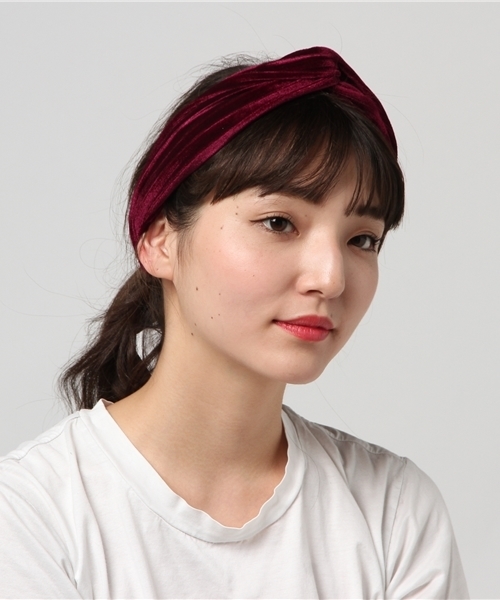CONTROL FREAK（コントロールフリーク）の「CONTROL FREAK （コントロールフリーク）プリーツベロアヘアバンド（ヘアバンド・レディース・ブラック/グレー/グリーン/ボルドー・FREE）」の9枚目の写真