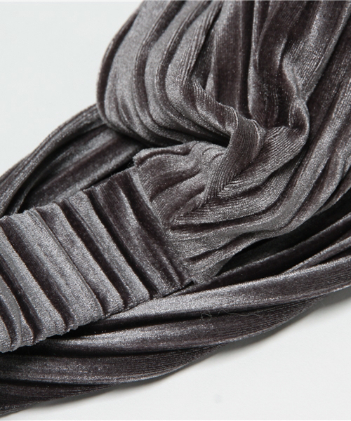 CONTROL FREAK（コントロールフリーク）の「CONTROL FREAK （コントロールフリーク）プリーツベロアヘアバンド（ヘアバンド・レディース・ブラック/グレー/グリーン/ボルドー・FREE）」の6枚目の写真