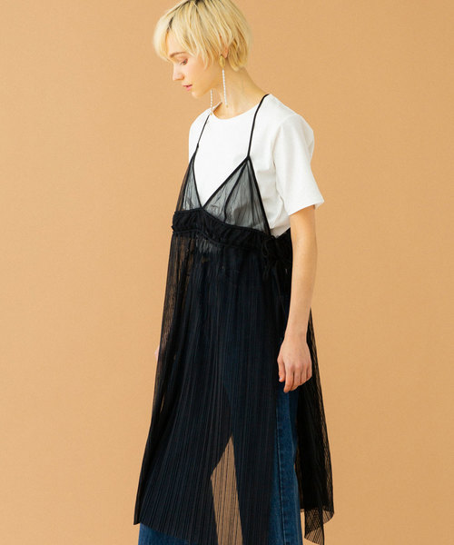 UNITED TOKYO(ユナイテッドトウキョウ)の「チュールプリーツワンピース(ワンピース・レディース・ミント/ブラック・1)」の11枚目の写真