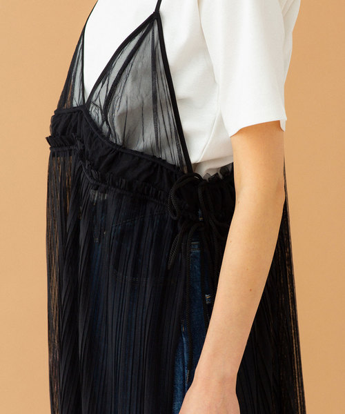 UNITED TOKYO(ユナイテッドトウキョウ)の「チュールプリーツワンピース(ワンピース・レディース・ミント/ブラック・1)」の7枚目の写真