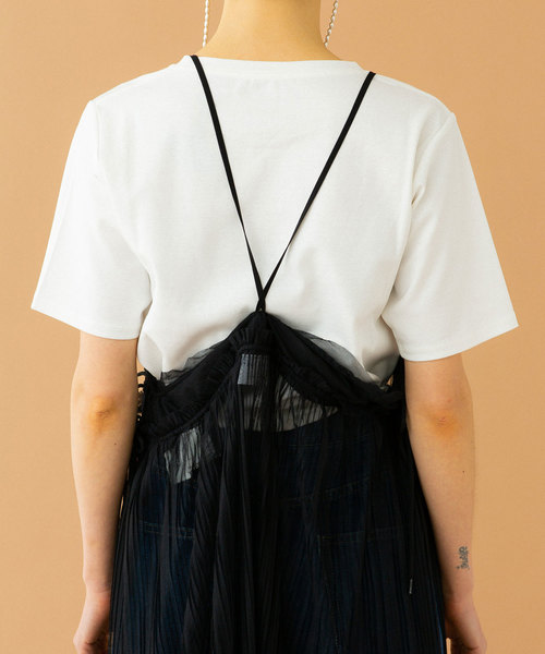 UNITED TOKYO(ユナイテッドトウキョウ)の「チュールプリーツワンピース(ワンピース・レディース・ミント/ブラック・1)」の6枚目の写真