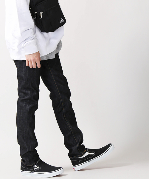 WEGO（ウィゴー）の「WEGO/セルビッジスキニーデニムパンツ（デニムパンツ・メンズ・インディゴブルー/ノンウォッシュ・SMALL/MEDIUM/LARGE）」の18枚目の写真