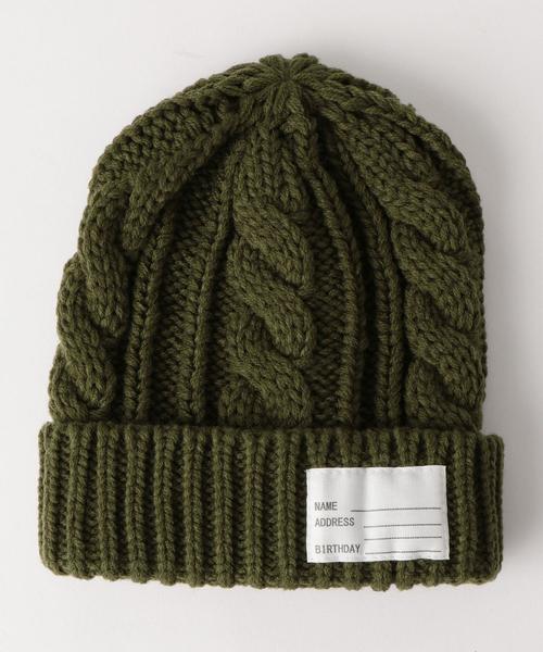 green label relaxing（グリーンレーベルリラクシング）の「GLRケーブルワッチ ◆（ニットキャップ/ビーニー・キッズ・グレー/ピンク/オリーブ/ネイビー・FREE）」の3枚目の写真