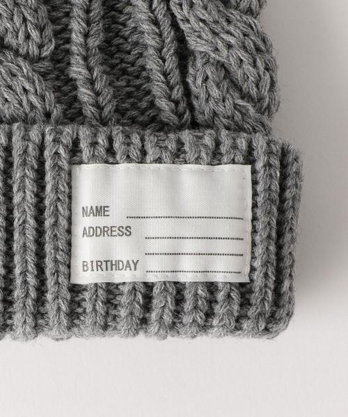 green label relaxing（グリーンレーベルリラクシング）の「GLRケーブルワッチ ◆（ニットキャップ/ビーニー・キッズ・グレー/ピンク/オリーブ/ネイビー・FREE）」の6枚目の写真