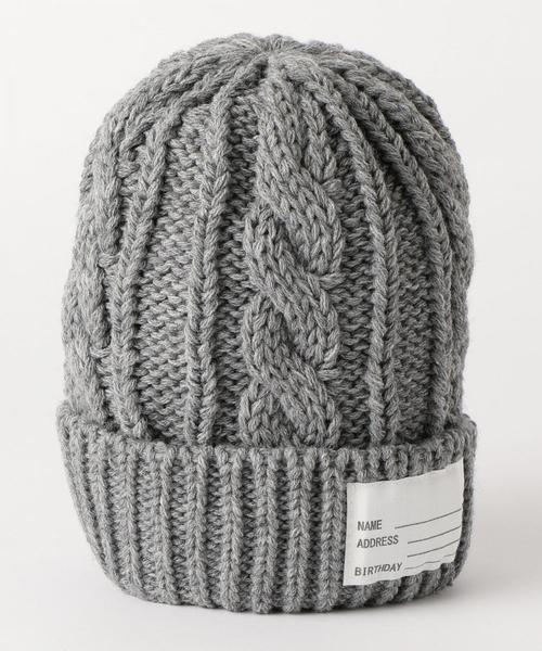 green label relaxing（グリーンレーベルリラクシング）の「GLRケーブルワッチ ◆（ニットキャップ/ビーニー・キッズ・グレー/ピンク/オリーブ/ネイビー・FREE）」の7枚目の写真