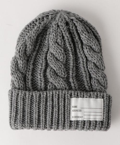 green label relaxing（グリーンレーベルリラクシング）の「GLRケーブルワッチ ◆（ニットキャップ/ビーニー・キッズ・グレー/ピンク/オリーブ/ネイビー・FREE）」の8枚目の写真