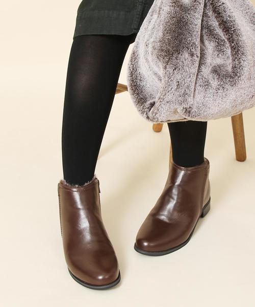 coen（コーエン）の「サイドジップショートブーツ（ブーツ・レディース・ブラック/ブラウン/ダークブラウン・LARGE/SMALL/MEDIUM）」の3枚目の写真