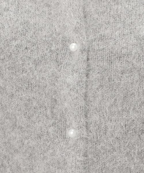 green label relaxing（グリーンレーベルリラクシング）の「RF アンゴラブレンド FPB カーディガン ◆（カーディガン/ボレロ・レディース・ベージュ/グレー/ピンク・FREE）」の12枚目の写真