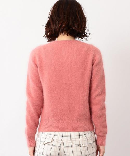 green label relaxing（グリーンレーベルリラクシング）の「RF アンゴラブレンド FPB カーディガン ◆（カーディガン/ボレロ・レディース・ベージュ/グレー/ピンク・FREE）」の13枚目の写真