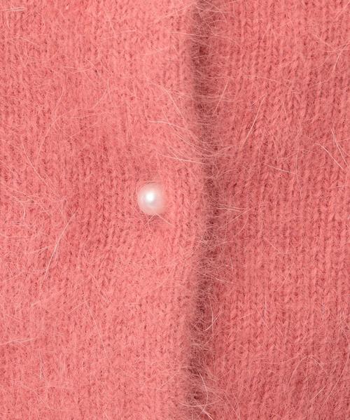 green label relaxing（グリーンレーベルリラクシング）の「RF アンゴラブレンド FPB カーディガン ◆（カーディガン/ボレロ・レディース・ベージュ/グレー/ピンク・FREE）」の14枚目の写真