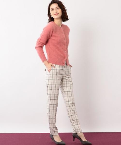 green label relaxing（グリーンレーベルリラクシング）の「RF アンゴラブレンド FPB カーディガン ◆（カーディガン/ボレロ・レディース・ベージュ/グレー/ピンク・FREE）」の15枚目の写真