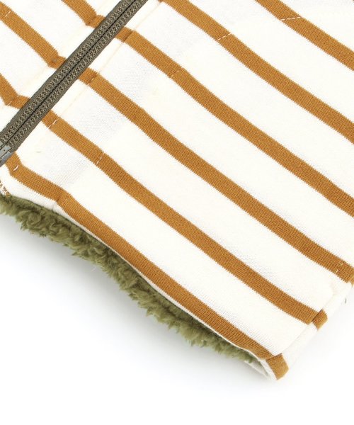 apres les cours（アプレレクール）の「ボアリバーシブルベスト（ベスト・キッズ・ベージュ/カーキ・110/130/100/120/90/140/80）」の15枚目の写真