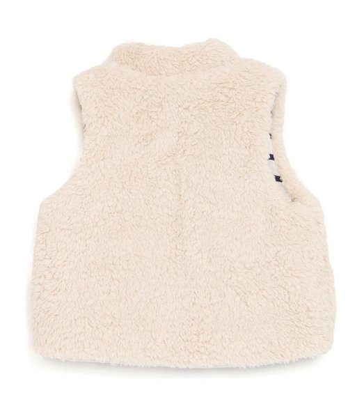 apres les cours（アプレレクール）の「ボアリバーシブルベスト（ベスト・キッズ・ベージュ/カーキ・110/130/100/120/90/140/80）」の6枚目の写真