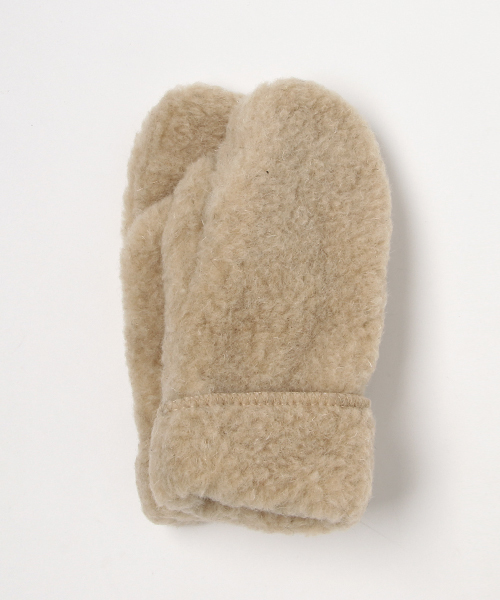 SLOBE IENA（スローブイエナ）の「COLD BREAKER フリースグローブ（手袋・レディース・チャコールグレー/ブラック/ベージュ/グレー/アイボリー・FREE）」の5枚目の写真