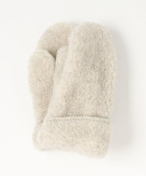 SLOBE IENA（スローブイエナ）の「COLD BREAKER フリースグローブ（手袋・レディース・チャコールグレー/ブラック/ベージュ/グレー/アイボリー・FREE）」の4枚目の写真