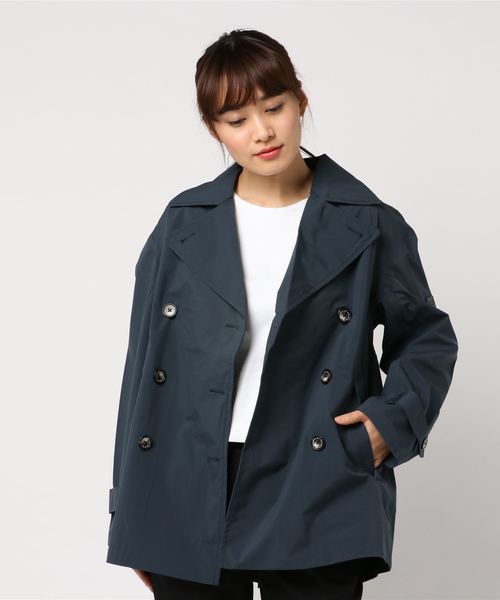 AIGLE(エーグル)の「透湿防水 レトロキャバン ピーコート(ピーコート・レディース・ダークグレー/ライトベージュ・36/38/40)」の3枚目の写真