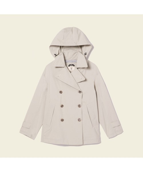AIGLE(エーグル)の「透湿防水 レトロキャバン ピーコート(ピーコート・レディース・ダークグレー/ライトベージュ・36/38/40)」の7枚目の写真
