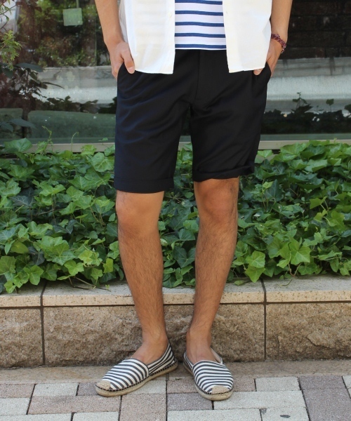 JOURNAL STANDARD(ジャーナルスタンダード)の「☆T/R ギャバジンショーツ#(スラックス・メンズ・ブルー系その他/ネイビー/サックスブルー/グレー・LARGE/SMALL/MEDIUM)」の2枚目の写真