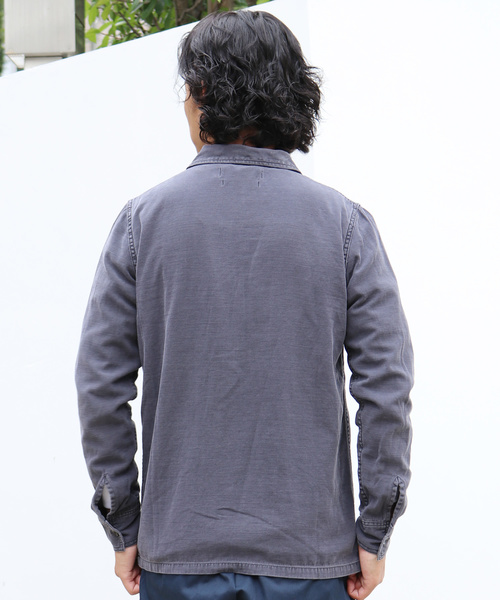 REMI RELIEF デニムシャツ スタッズ 花 コットン 長袖 REMI RELIEF