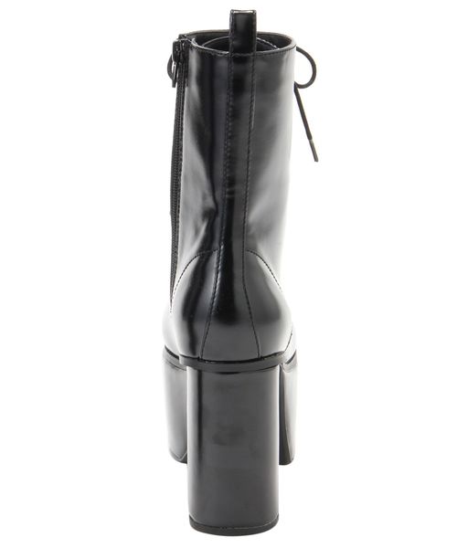 EMODA(エモダ)の「レースアップフラットバルキーブーツ(ブーツ・レディース・ブラック・SMALL/MEDIUM/LARGE)」の2枚目の写真