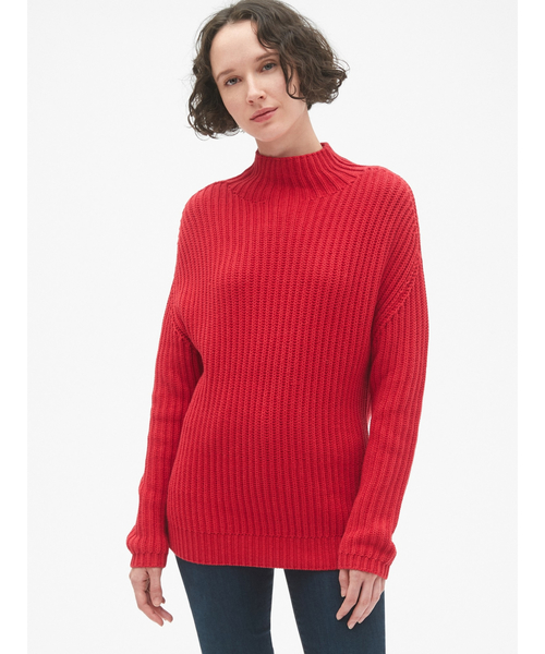 GAP（ギャップ）の「シェーカーステッチ プルオーバー タートルネックセーター（ニット/セーター・レディース・ネイビー/レッド/ホワイト/アイボリー/ライトグレー・M/XS/XXS/L/S）」の5枚目の写真