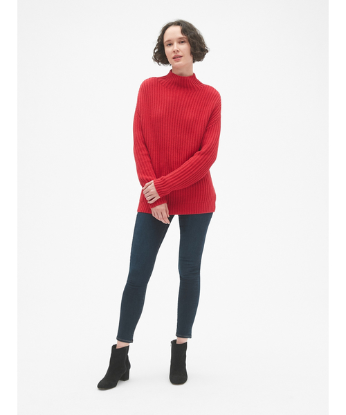 GAP（ギャップ）の「シェーカーステッチ プルオーバー タートルネックセーター（ニット/セーター・レディース・ネイビー/レッド/ホワイト/アイボリー/ライトグレー・M/XS/XXS/L/S）」の8枚目の写真