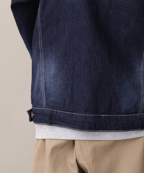 MONO-MART（モノマート）の「ビッグシルエットデニムボックスジャケット(10.0oz denim)（デニムジャケット・メンズ・ブルー系その他/ワンウォッシュ/ケミカルウォッシュ・M/L）」の18枚目の写真