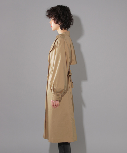 PAGEBOY（ページボーイ）の「【WEB限定アイテム】CテンセルBIGトレンチ（トレンチコート・レディース・ブラック/ベージュ/カーキ/アイボリー/ブルー系その他・SMALL/MEDIUM）」の7枚目の写真