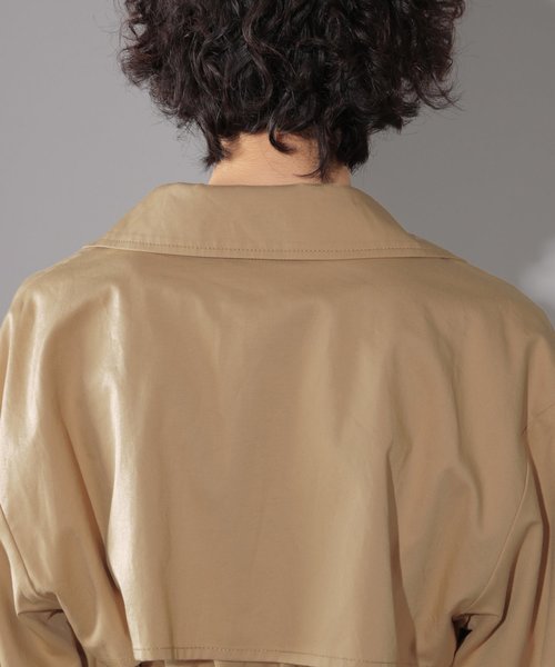 PAGEBOY（ページボーイ）の「【WEB限定アイテム】CテンセルBIGトレンチ（トレンチコート・レディース・ブラック/ベージュ/カーキ/アイボリー/ブルー系その他・SMALL/MEDIUM）」の10枚目の写真