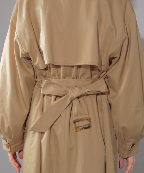 PAGEBOY（ページボーイ）の「【WEB限定アイテム】CテンセルBIGトレンチ（トレンチコート・レディース・ブラック/ベージュ/カーキ/アイボリー/ブルー系その他・SMALL/MEDIUM）」の11枚目の写真