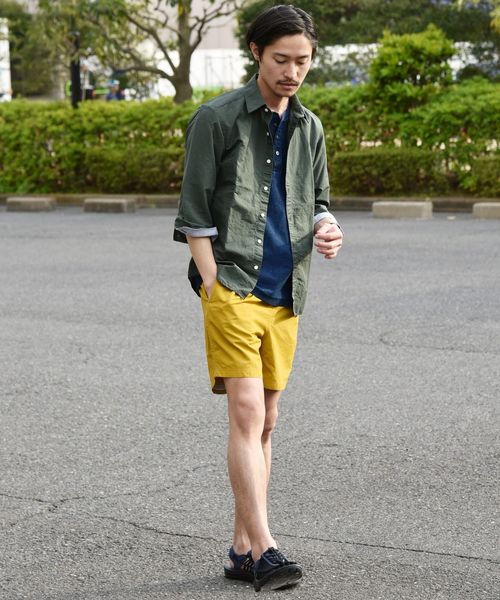 Champion（チャンピオン）の「Champion×SHIPS: 別注 撥水ナイロン ユーティリティ ショーツ（その他パンツ・メンズ・ブラック/ネイビー/マスタード・SMALL/MEDIUM/LARGE）」の7枚目の写真