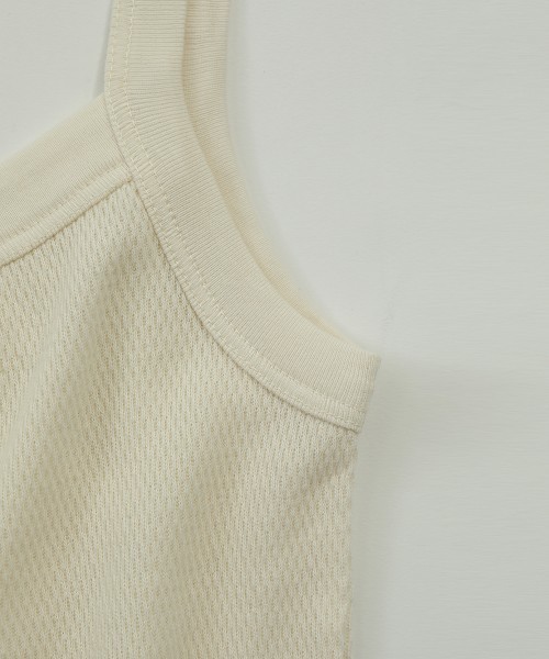 TODAYFUL（トゥデイフル）の「サーマルバインダータンクトップ（Tシャツ/カットソー・レディース・ホワイト/グレー・FREE）」の4枚目の写真