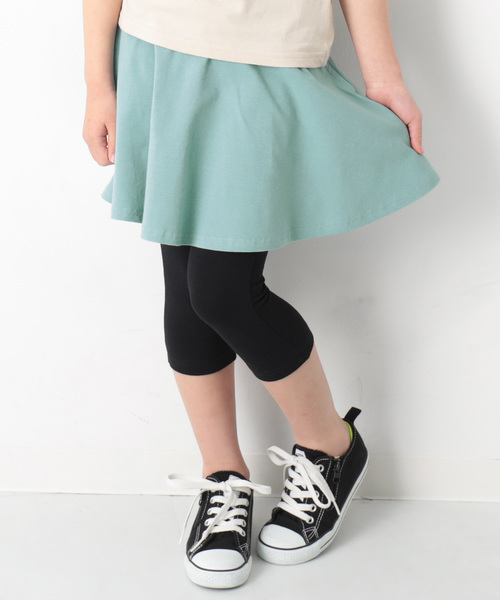 devirock（デビロック）の「ポケット付き 無地6分丈スカッツ（スカート・キッズ・ピンク系その他/グリーン系その他/レッド系その他/ヘザーチャコール/ブラック/ネイビー/カーキ/ラベンダー/ブルー系その他/パープル系その他・90cm/100cm/110cm/130cm/140cm/150cm/80ｃｍ/95cm/120cm/160cm）」の5枚目の写真