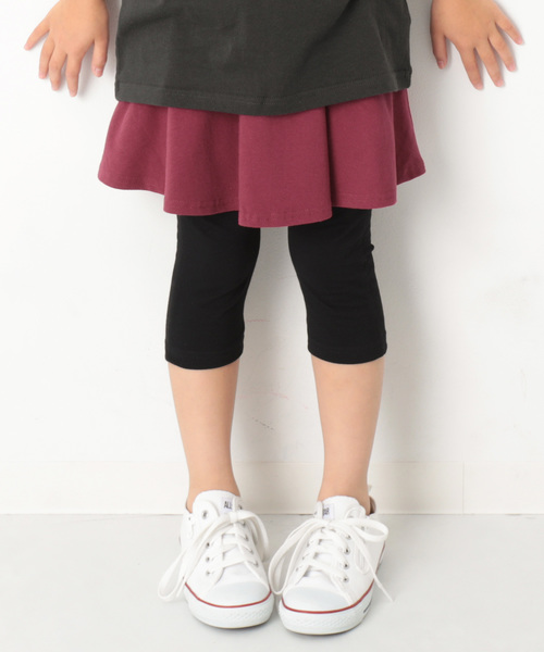 devirock（デビロック）の「ポケット付き 無地6分丈スカッツ（スカート・キッズ・ピンク系その他/グリーン系その他/レッド系その他/ヘザーチャコール/ブラック/ネイビー/カーキ/ラベンダー/ブルー系その他/パープル系その他・90cm/100cm/110cm/130cm/140cm/150cm/80ｃｍ/95cm/120cm/160cm）」の8枚目の写真