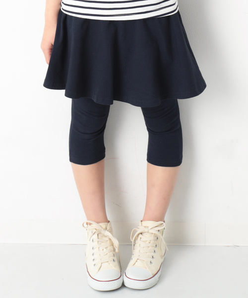 devirock（デビロック）の「ポケット付き 無地6分丈スカッツ（スカート・キッズ・ピンク系その他/グリーン系その他/レッド系その他/ヘザーチャコール/ブラック/ネイビー/カーキ/ラベンダー/ブルー系その他/パープル系その他・90cm/100cm/110cm/130cm/140cm/150cm/80ｃｍ/95cm/120cm/160cm）」の6枚目の写真