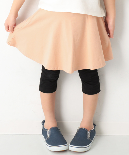 devirock（デビロック）の「ポケット付き 無地6分丈スカッツ（スカート・キッズ・ピンク系その他/グリーン系その他/レッド系その他/ヘザーチャコール/ブラック/ネイビー/カーキ/ラベンダー/ブルー系その他/パープル系その他・90cm/100cm/110cm/130cm/140cm/150cm/80ｃｍ/95cm/120cm/160cm）」の9枚目の写真