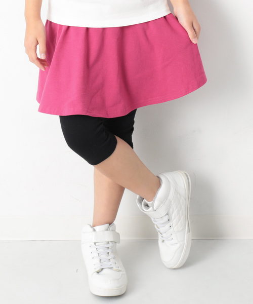 devirock（デビロック）の「ポケット付き 無地6分丈スカッツ（スカート・キッズ・ピンク系その他/グリーン系その他/レッド系その他/ヘザーチャコール/ブラック/ネイビー/カーキ/ラベンダー/ブルー系その他/パープル系その他・90cm/100cm/110cm/130cm/140cm/150cm/80ｃｍ/95cm/120cm/160cm）」の10枚目の写真