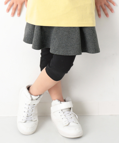 devirock（デビロック）の「ポケット付き 無地6分丈スカッツ（スカート・キッズ・ピンク系その他/グリーン系その他/レッド系その他/ヘザーチャコール/ブラック/ネイビー/カーキ/ラベンダー/ブルー系その他/パープル系その他・90cm/100cm/110cm/130cm/140cm/150cm/80ｃｍ/95cm/120cm/160cm）」の3枚目の写真